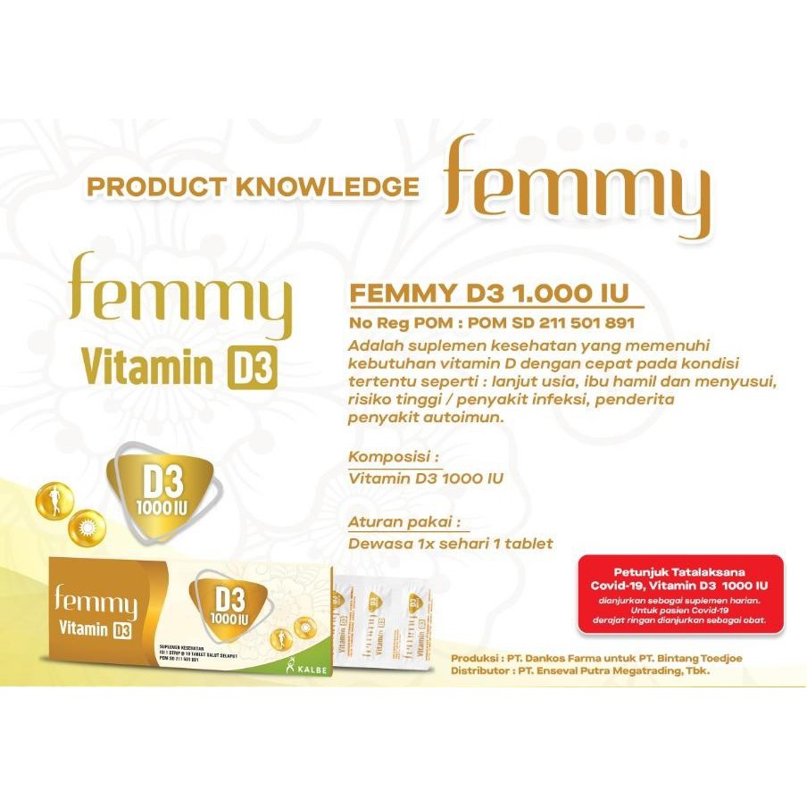 Femmy vitamin d3 obat apa