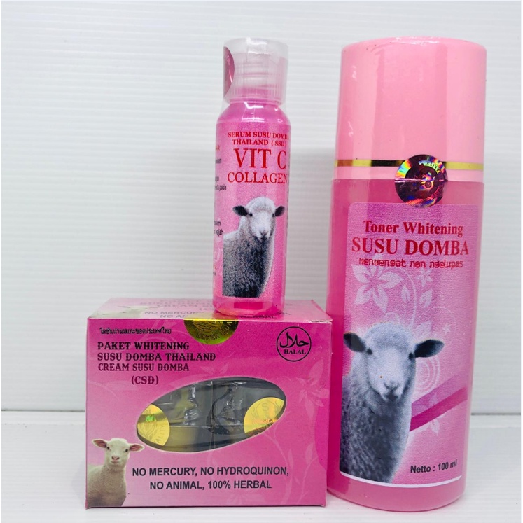 5in1 Paket Cream Susu Domba Thailan Original 15 gr Cream Pemutih Kulit Wajah Original Permanen paket
