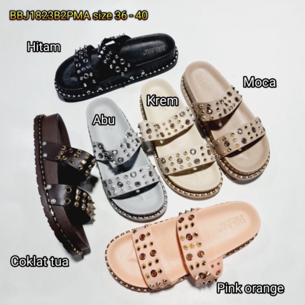 Promo sendal Diskon BBJ1823B2PMA jelly sandal karet wanita bara bara import