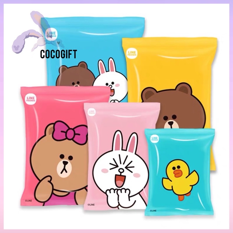Vacuum Bag Plastik Storage Baju Bedcover Kantung Pakaian LINE FRIENDS