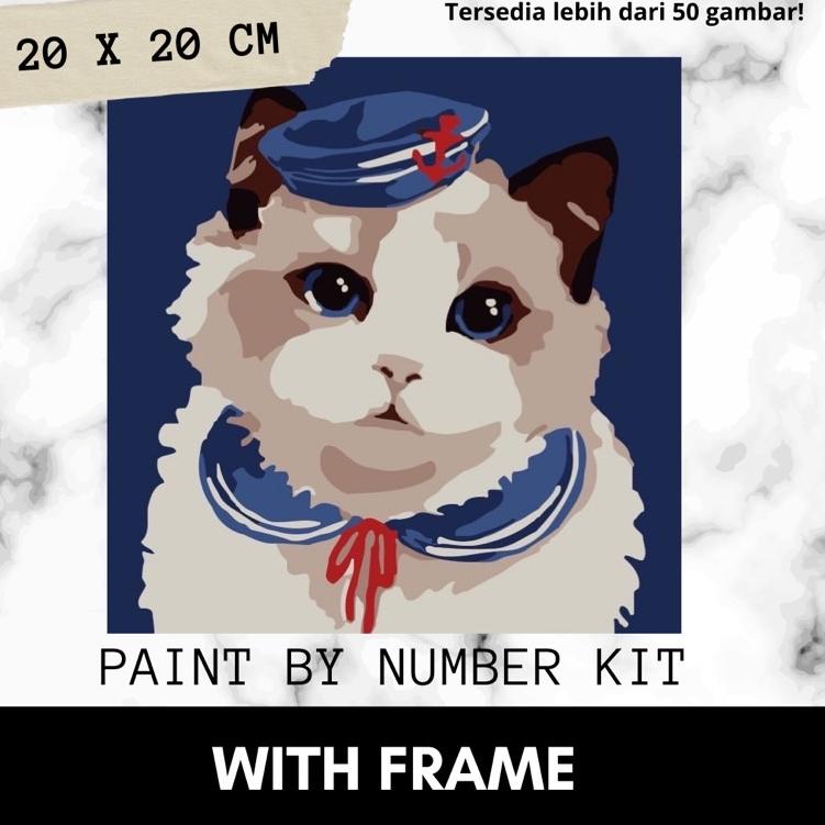 

Big Sale.. PAINT BY NUMBER KIT 20X20CM CANVAS WITH FRAME