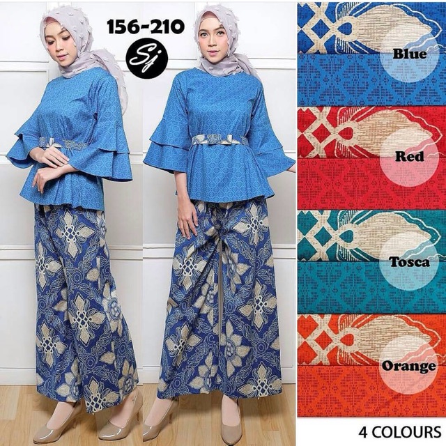 SET KULOT BATIK KODE 156-210/setelan batik/setelan/setelan kulot/setelan wanita/set batik/set kulot