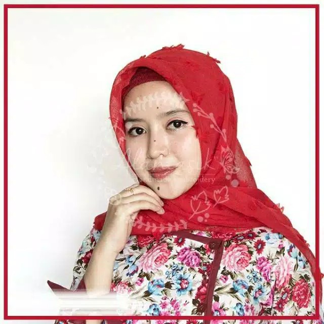 jilbab linen ruby / segiempat linen ruby / square rubiah R.19