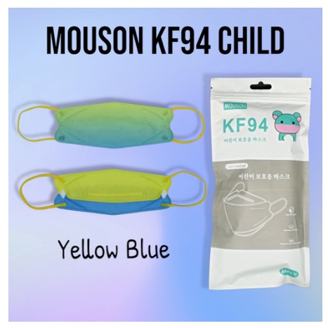 MASKER ANAK KF94 MOUSON ISI 10PCS WARNA GRADASI LUCU