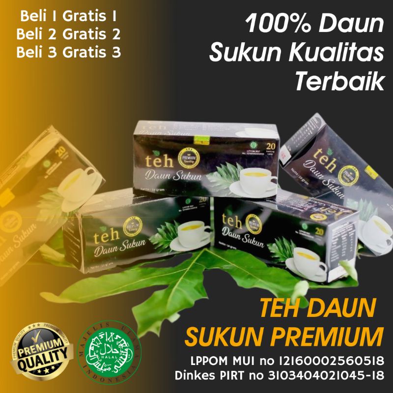 Teh Daun Sukun Premium Laasyaka Teh daun sukun ginjal Teh daun sukun gula darah