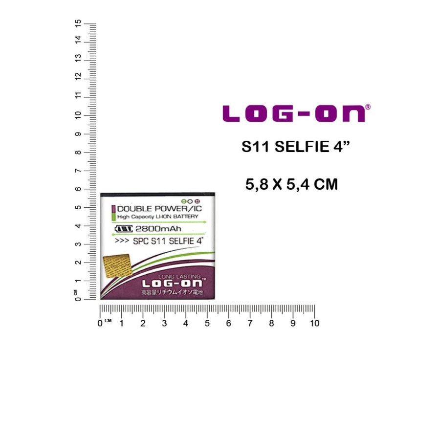 BATERAI SPC S11 SELFIE 4.0 inch - LOG ON DOUBLE POWER BATTERY BATRE