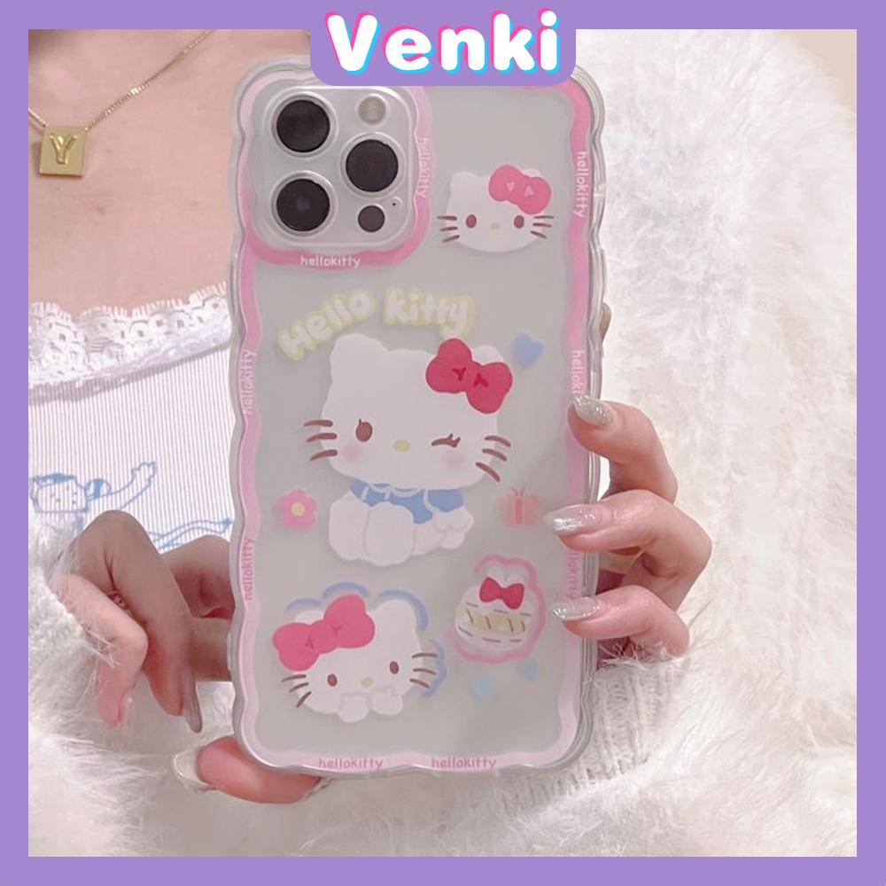 iPhone Case Silicone Soft Case Clear Case Wave Non-Slip Shockproof Camera Full Coverage Protection Pink Cartoon Cute For iPhone 13 Pro Max iPhone 12 Pro Max iPhone 11 iPhone 7 Plus