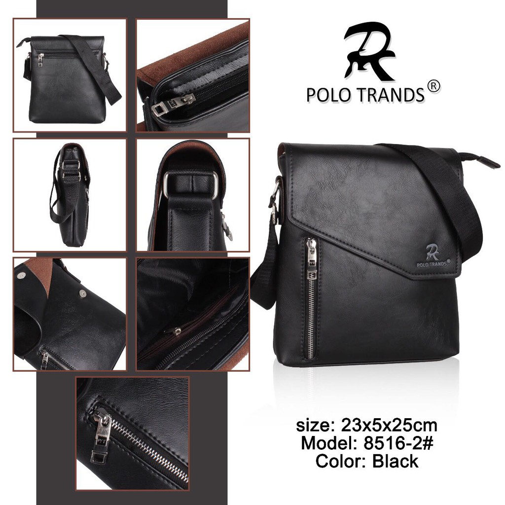 Tas POLO TRANDS 8516-2 cowok tas fashion cowok tas selempang kulit new fashion bag cowok