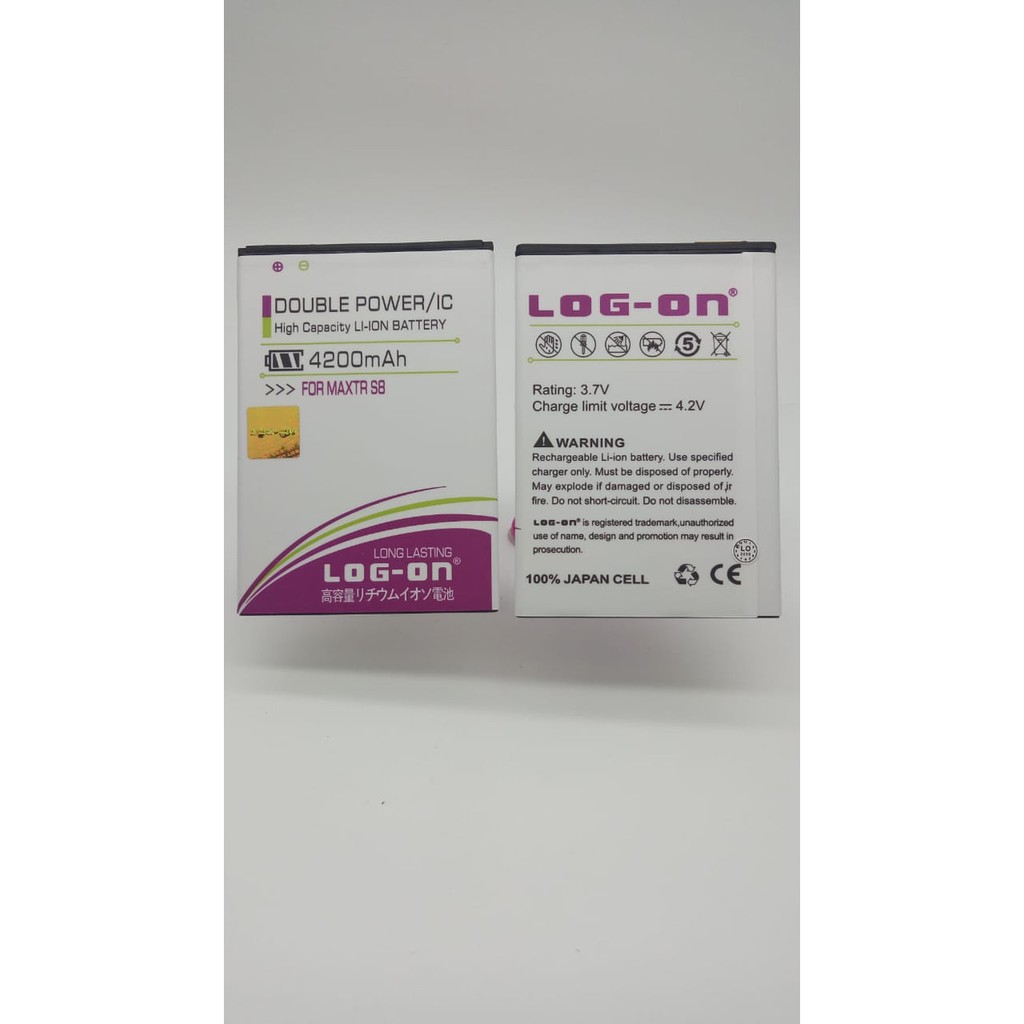 BATERAI LOG ON MAXTRON S8 - DOUBLE POWER BATRE
