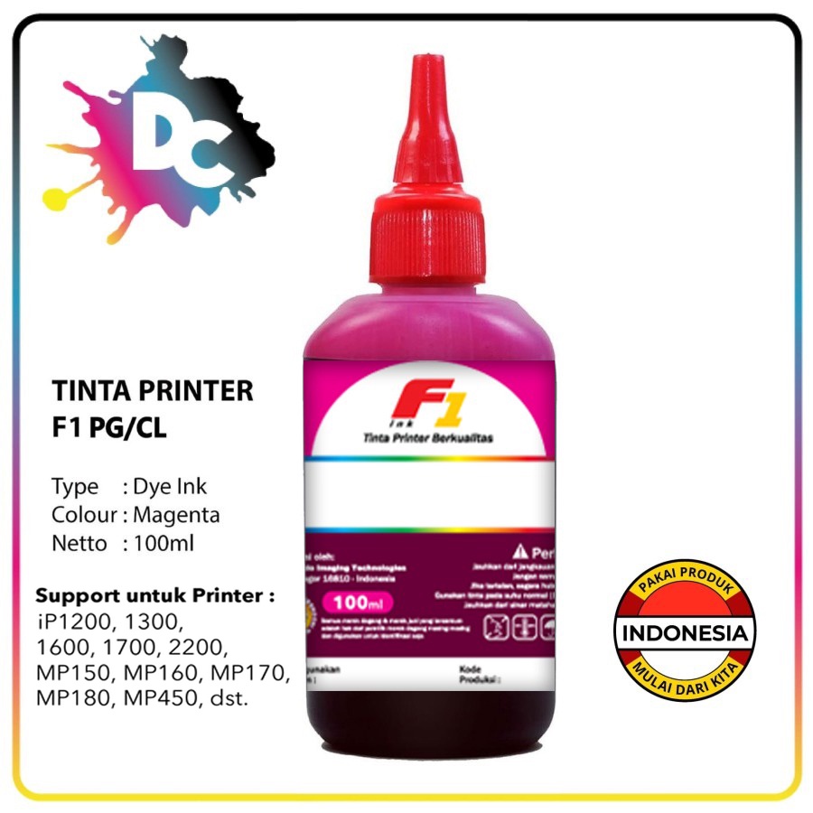 Tinta Refill Canon F1 100ml Tinta Isi Ulang Botol Infus