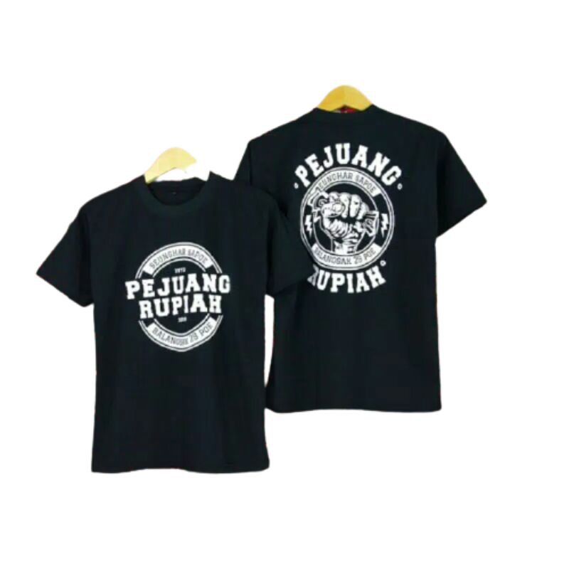 Baju Kaos Distro Pejuang Rupiah Hitam Merah Nevy Lengan Pendek Murah Berkualitas