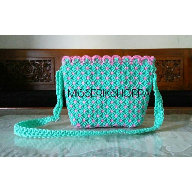 PO TAS SELEMPANG RAJUT TALI KUR