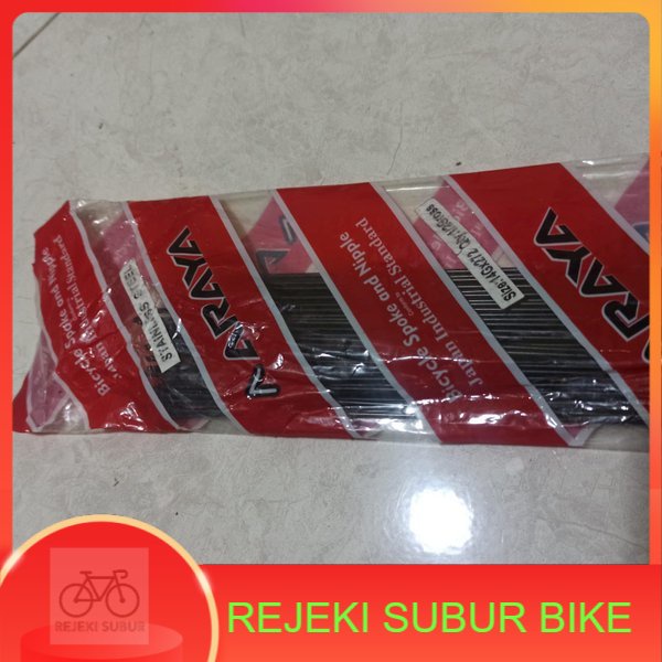 Ruji Jari Jari Spoke Stainless Steel Sepeda MTB 27.5 ukuran 272 14g x 272 ARAYA original warna hitam