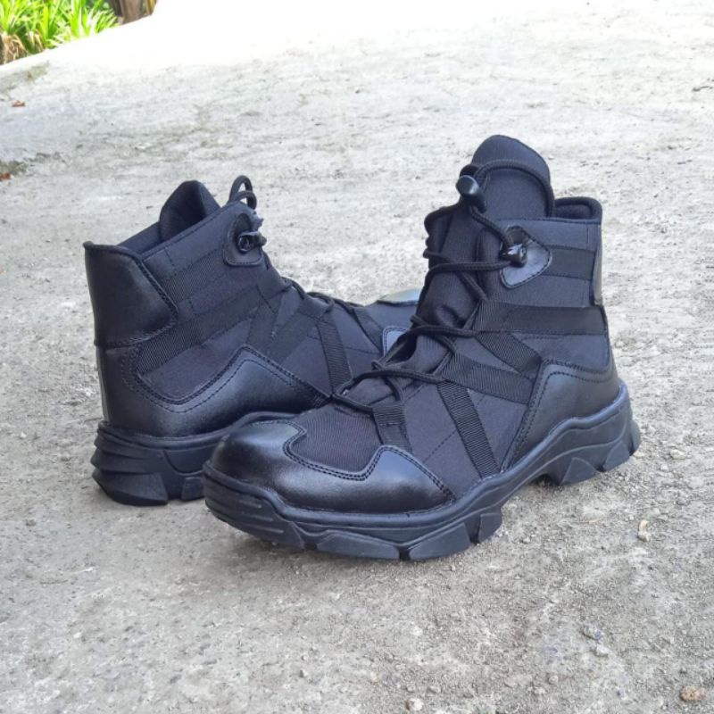 SEPATU PDL NINJA PENDEK MERK APIK BAHAN KULIT SAPI ASLI SEPATU PDL DINAS LAPANGAN TNI POLRI SECURITY SATPAM SEPATU PDL POLANTAS SEPATU BOOTS PRIA DAN WANITA