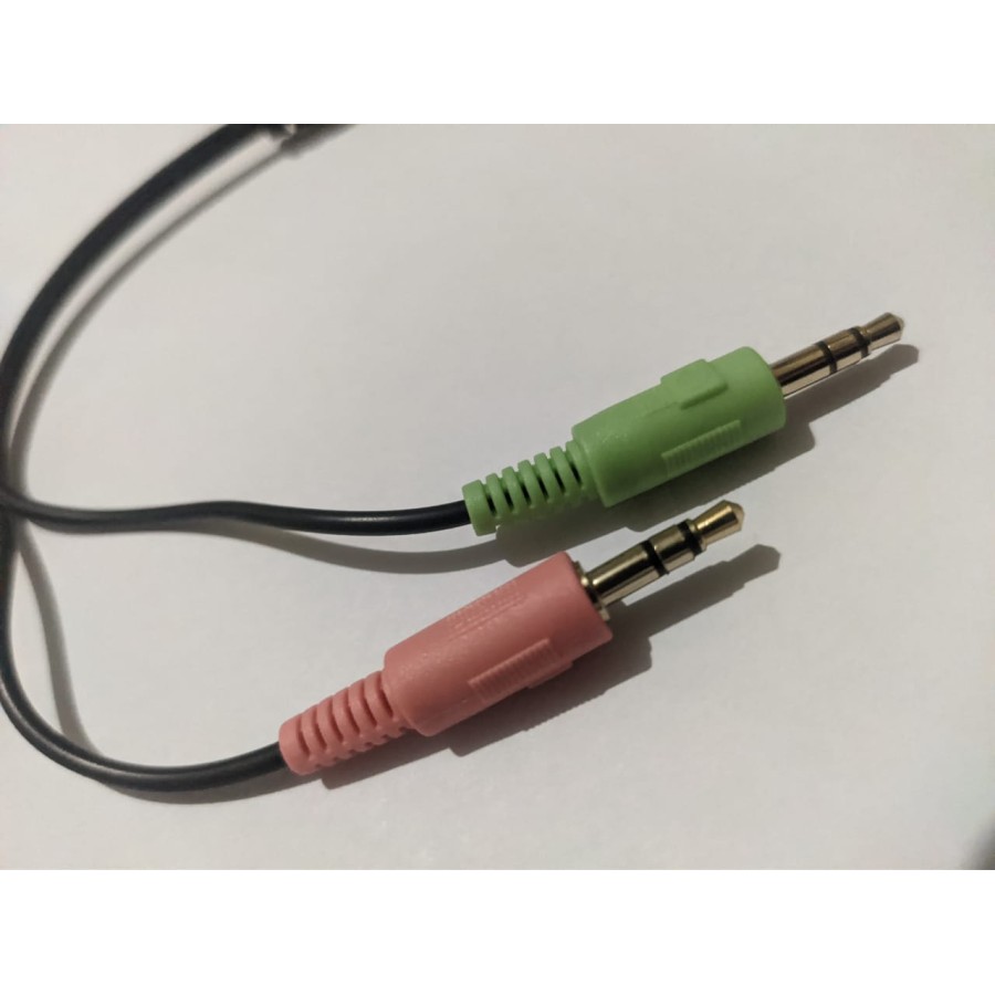 dbE FM50 Cable Audio Splitter 2 Male Audio Mic to 1 Female