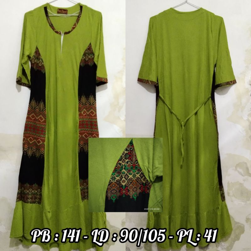 25. Daster panjang lengan 7/8 bahan kaos