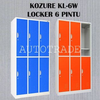 KOZURE KL 6W LEMARI BESI 6 PINTU GANTUNGAN PAKAIAN LOKER BESI CABINET