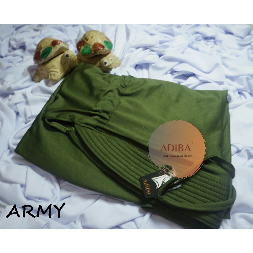 Jilbab Instan Jersey / Jilbab Serut Jersey Adiba / Grosir Kerudung Murah-ARMY