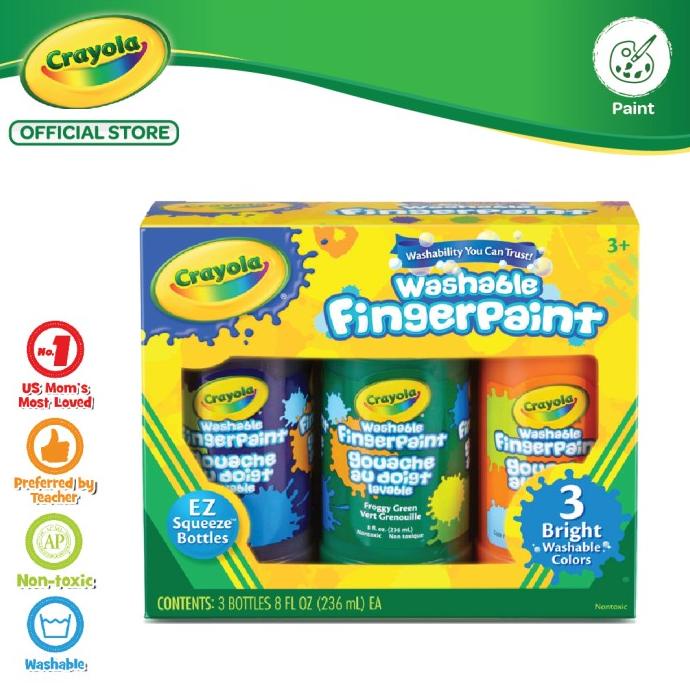 

BISA COD Crayola Washable FingerPaint - 3 Secondary Colors/CAT AKRILIK SET/CAT AKRILIK SET 24 WARNA/CAT AKRILIK PASTEL/CAT AIR/CAT AIR LUKIS SET/CAT AIR GIOTTO/KUAS LUKIS 1 SET/KUAS LUKIS KECIL/KUAS LUKIS LENGKAP/KANVAS LUKIS/KANVAS LUKIS SKETSA/KANVAS