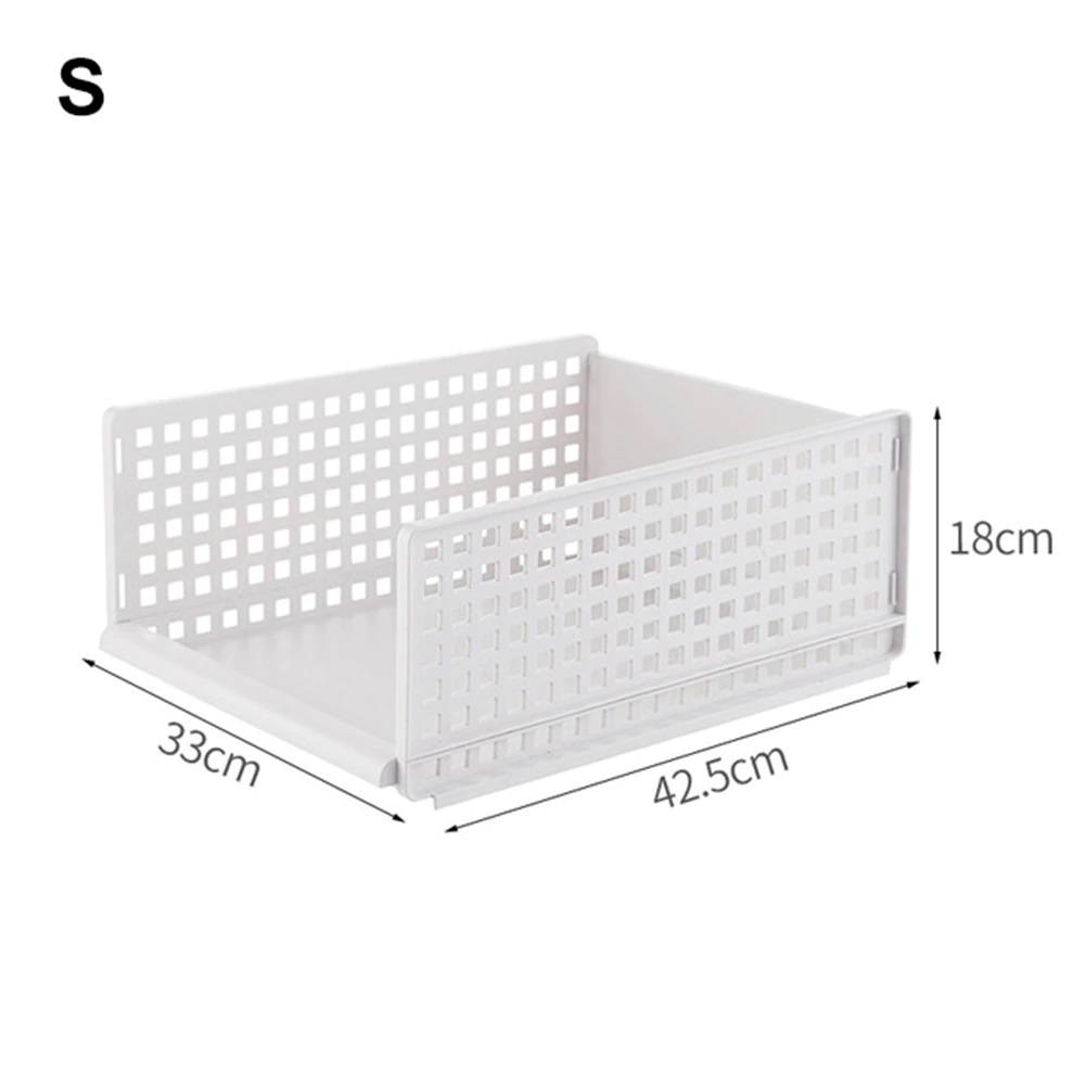 Rak Laci Lipat Plastik Pakaian Susun Dalam Lemari Storage Box