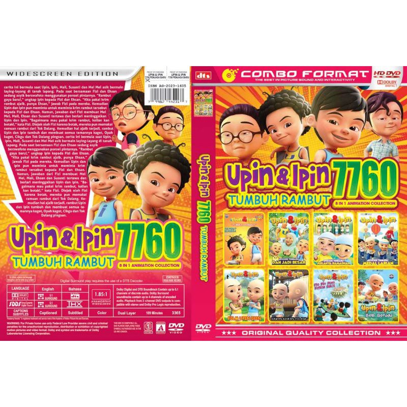 Kaset Film koleksi UPIN DAN IPIN TUMBUH Rambut