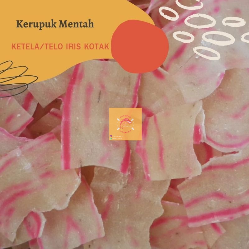 

[250 GR] KERUPUK TELO IRIS KOTAK / KRUPUK KETELA IRIS