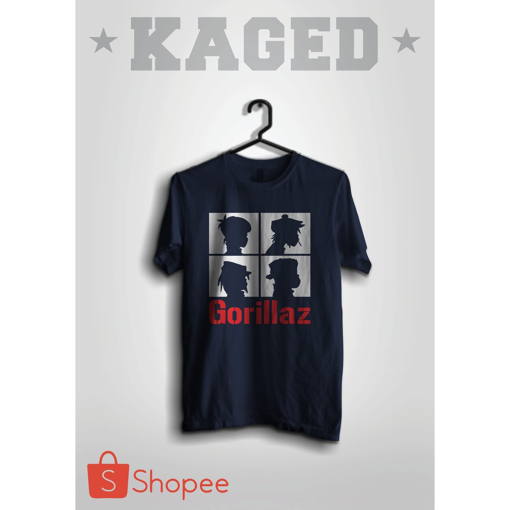 Kaos Band Gorillaz 5 Kaos Gorillaz Kaos Musik Kaos Band #WARNABIRUDONGKER