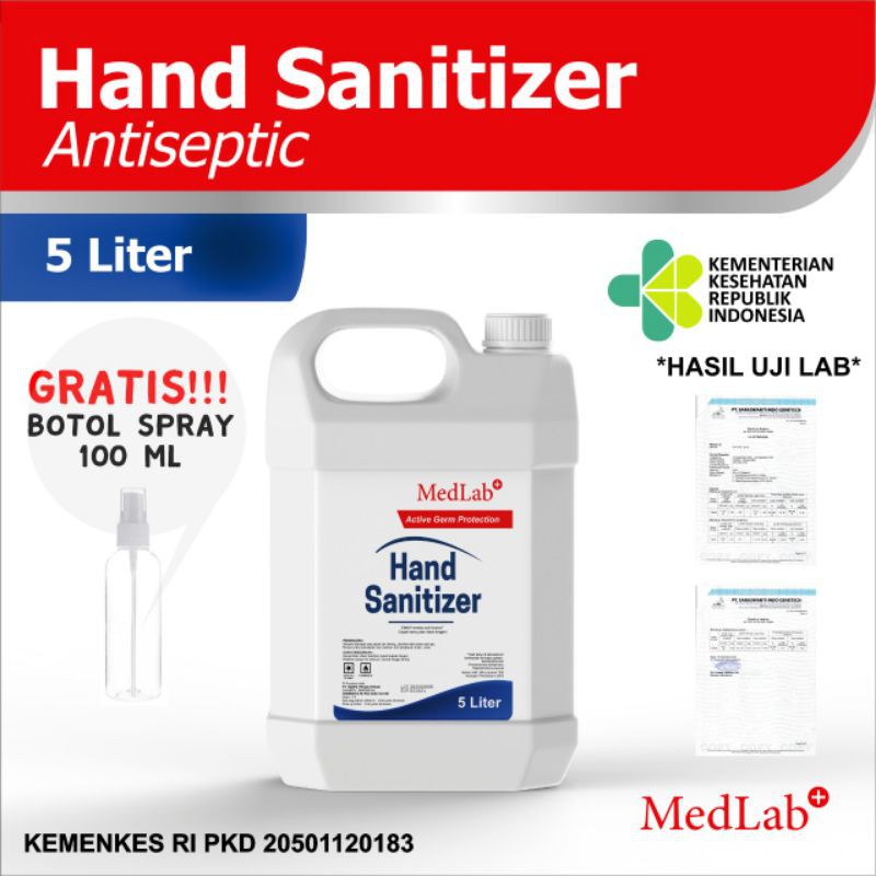 HAND SANITIZER Antiseptic Cair / Gel 5 Liter / Desinfektan Cair