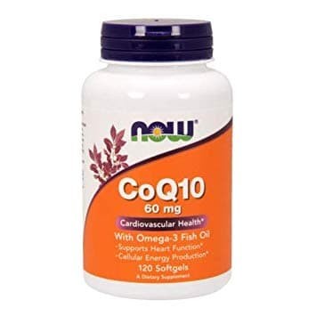 120" Now Foods CoQ10 with Omega-3 Fish Oil 60 mg /Suplemen Jantung