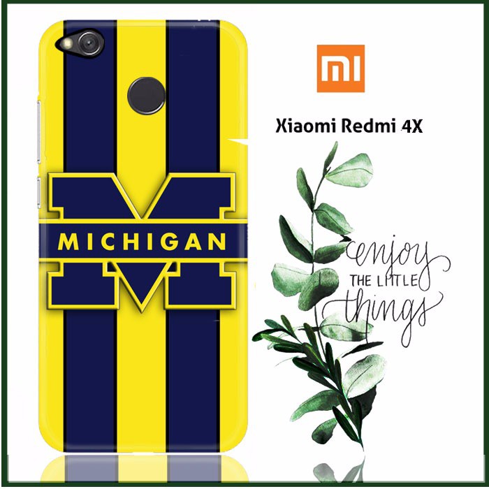 Michigan Wolverines Logo Wallpaper X3349 Xiaomi Redmi 4X Full Print 3D