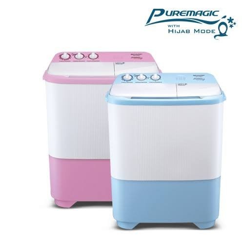 SHARP MESIN CUCI 2 TABUNG 9 KG ES-T99SJ-BL/PK