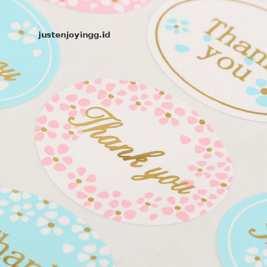 24pcs Stiker Label Bentuk Oval Desain THANK YOU Untuk Pesta Pernikahan