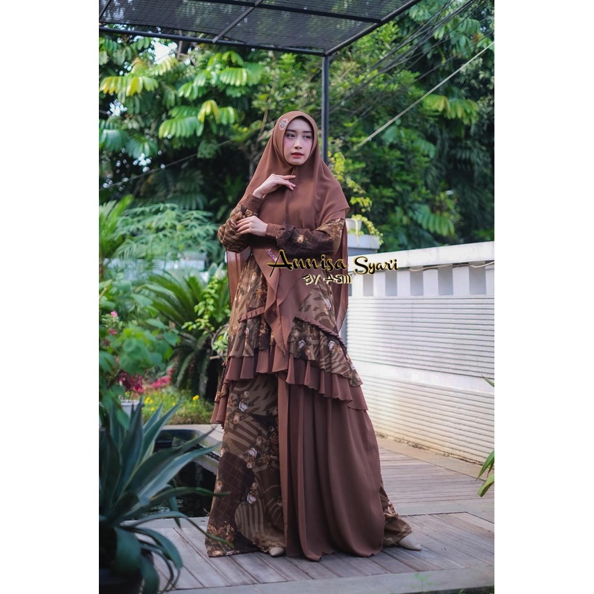 ANNISA SYARI BY ASM GAMIS ANNISA ORIGINAL CERUTY BABYDOLL SET FAMILY MURAH CANTIK TERBARU
