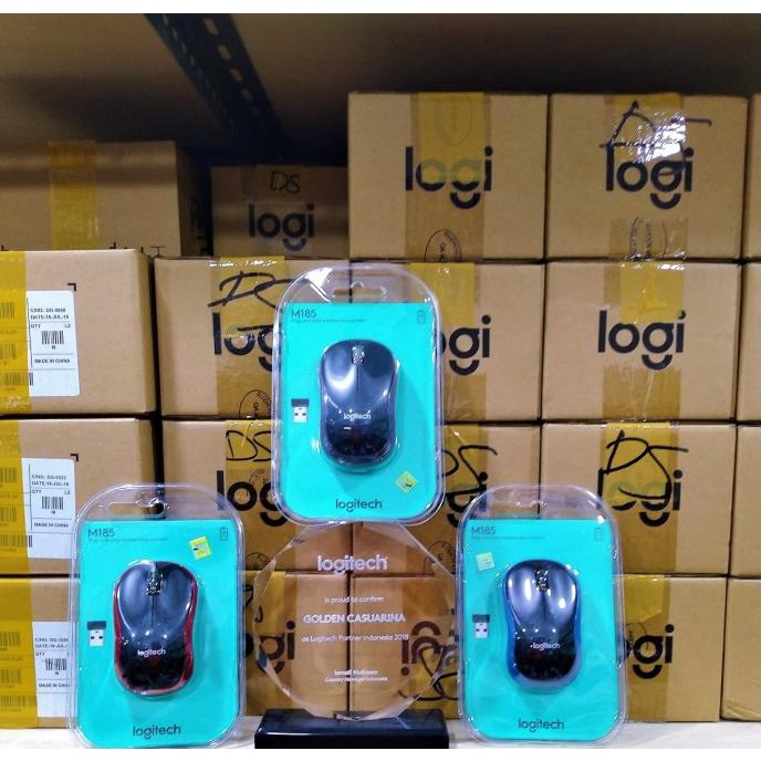 Mouse Wireless Logitech M185 , M 185 , M-185 Termurah