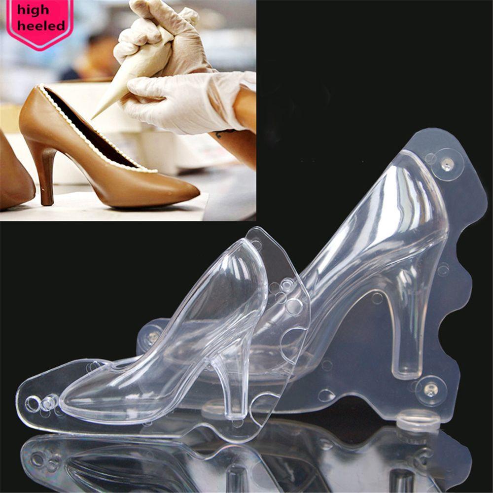 Solighter 3D Cetakan Coklat Alat Dekorasi Fondant Cake Suger Craft Crystal Shoes