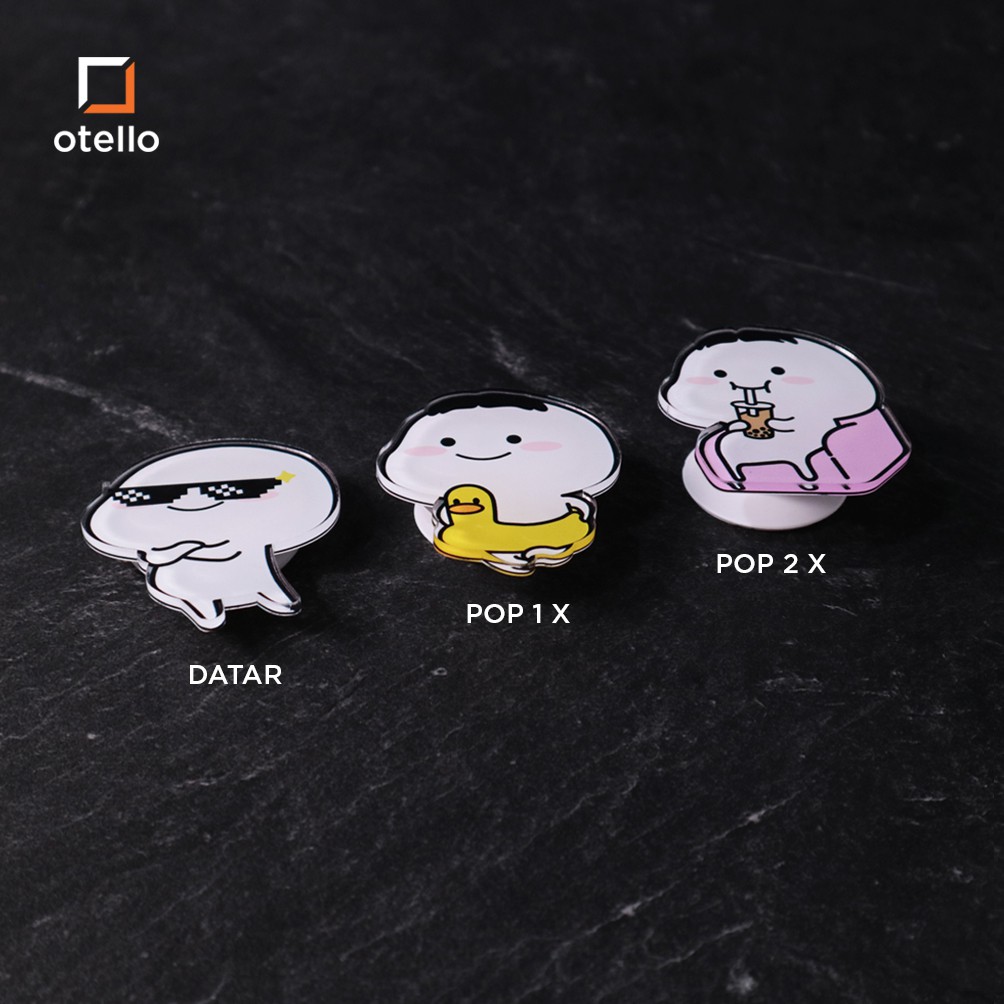 Griptok HP Pentol Little Bean | Pops HP Lucu | Stand HP | Phone Holder Pentol Akrilik