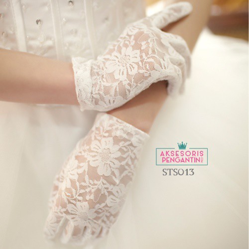 [BEST SELLER] SARUNG TANGAN LACE WEDDING GLOVES AKSESORIS WANITA STS013