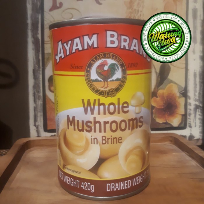 

ayam brand whole mushroom in brine 420 can