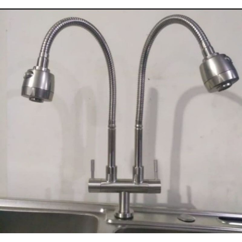 Paket kitchen sink inobe 6045 stainless 304 / Paket bak cuci piring kran cabang flexible