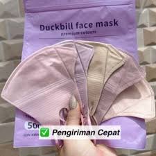 Masker Duckbill Face Mask 3 Play Premium Colours isi 1 Box (50pcs)