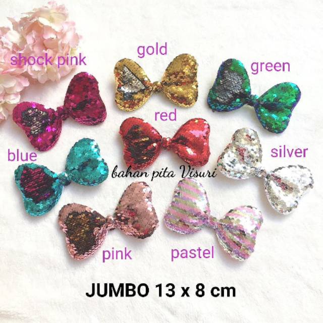 Bow Sequin Jumbo 13X8 cm