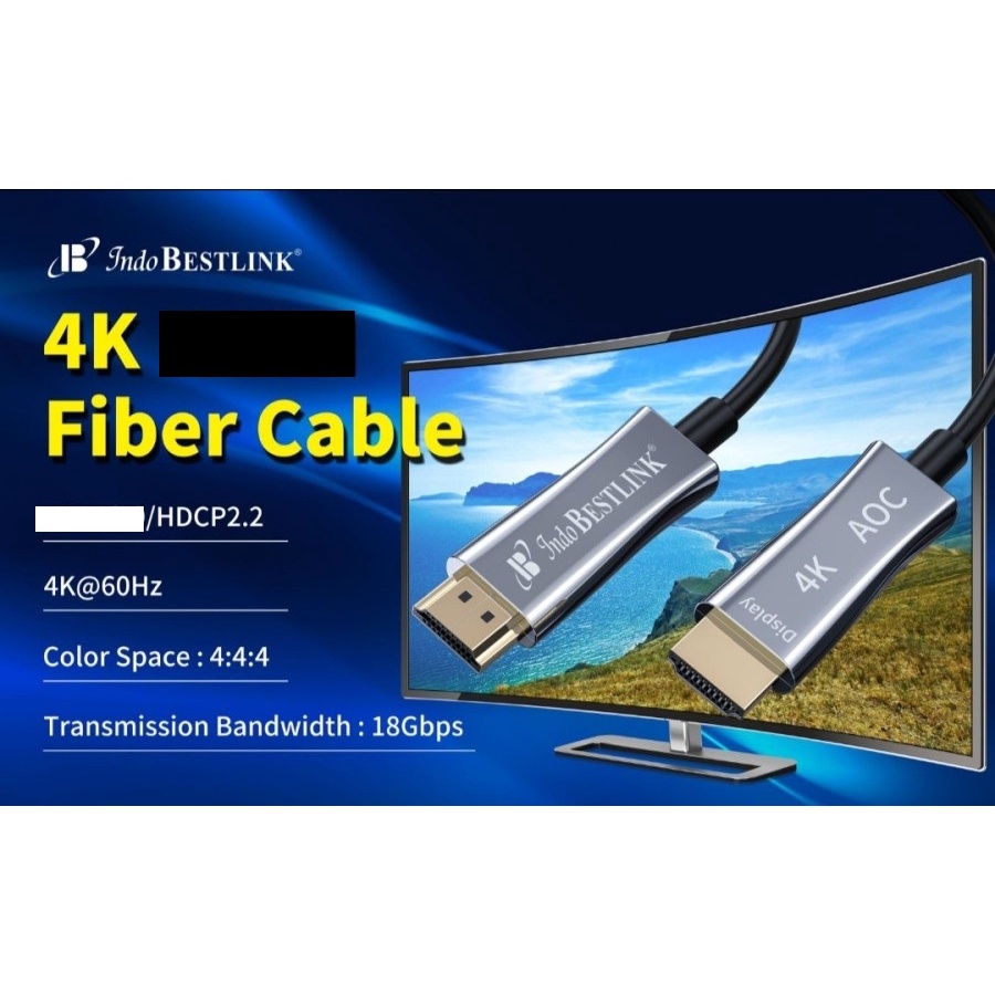 Cable Hdtv 2.0 bestlink 30m fiber optical Active gold 4k 60hz hdcp hdr - Kabel hdtv optic optik 30 Meter aktif ultra hd