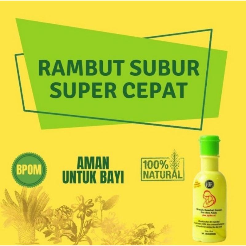 Minyak Kemiri Murni + Jojoba Oil Penumbuh Rambut dan Alis FORA BPOM 65ml