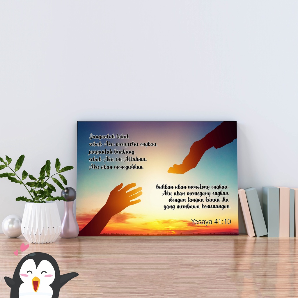 [DEKORASI] Ayat alkitab yesaya 41:10 pajangan dinding kayu murah hadiah ulang tahun komsel gereja
