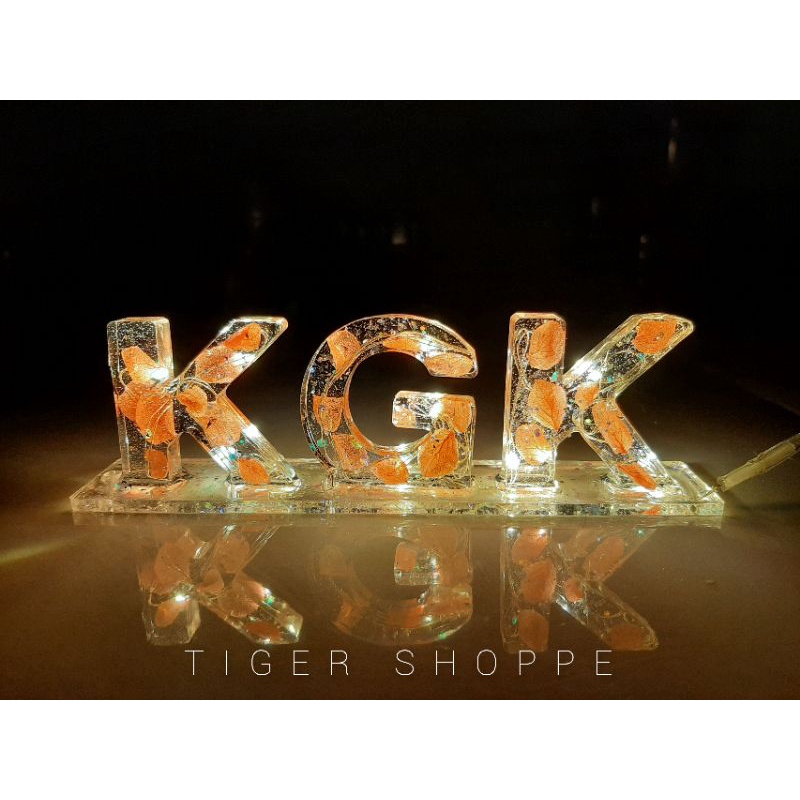 Initial Resin Night Lamp