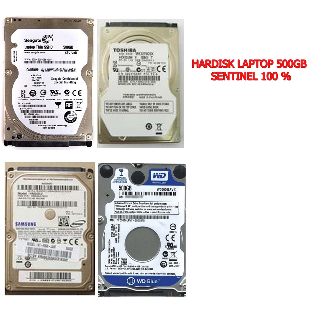 hardisk laptop 500gb seagete.samsung.wd.thosiba merk campur tergantung stok