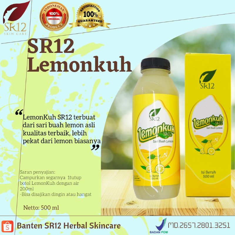 

SR12 LEMONKUH 500ML / SARI LEMON SR12 / SARI LEMON BPOM HERBAL ALAMI