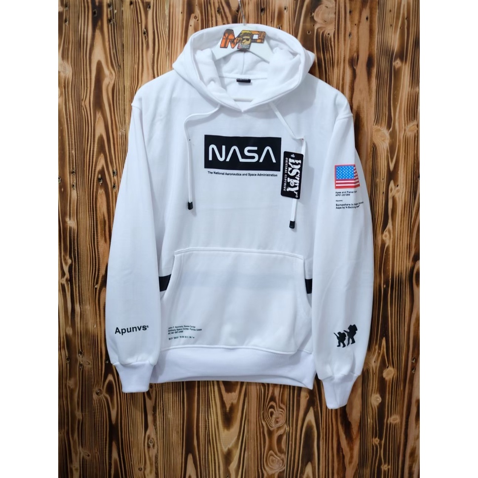 Sweater Hoodie NASA Aape H&amp;M Premium Quality Fleece Tebal / Jaket NASA H&amp;M Terlaris