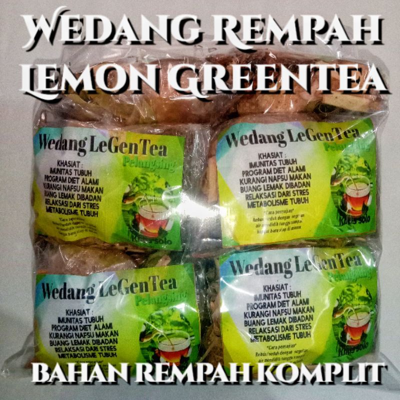 

1PACK/10BKS WEDANG LEGENTEA LEMON GREENTEA PELANGSING REMPAH PALING KOMPLIT KHAS SOLO
