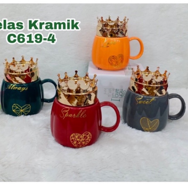 MUG / CANGKIR # KERAMIK #MAHKOTA